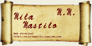 Mila Mastilo vizit kartica